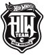 hotwheels team badge b&w logo sticker