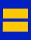 hrc logo EVERYONES EQUAL blue and yellow STICKER