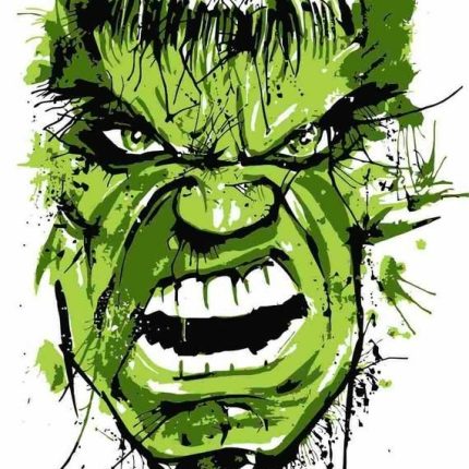 HULK CARTOON STICKER HULK FACE