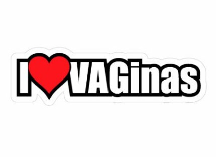 I Heart VAGinas Funny Vinyl Car Decal