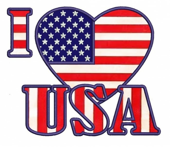 I Love USA Sticker