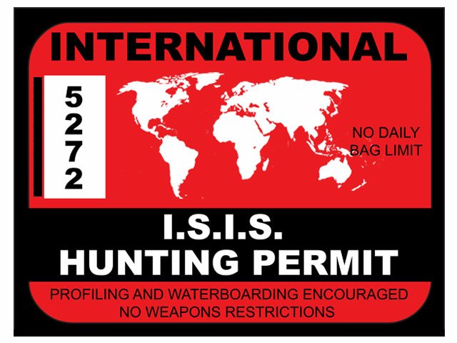 ISIS INTERNATIONAL HUNTING STICKER