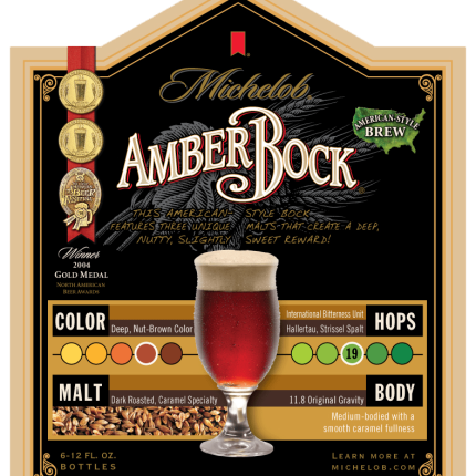 Michelob Amber Bock End Panel Decal