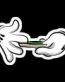 mickey hands roll swagg sticker