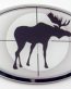 Moose Hunting 3D Oval Emblem Domed Sticker