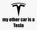 my other car is a tesla sticker