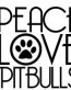 Peace Love Pitbulls Decal