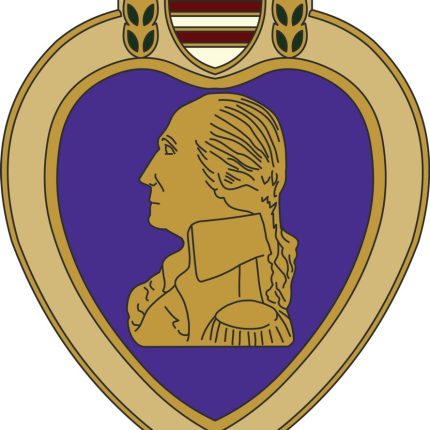 Purple Heart Medallion Design Sticker