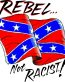 Rebel Not Racist Sticker