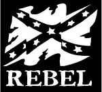 REBEL with FLAG DIE CUT DECAL