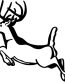 running deer decal