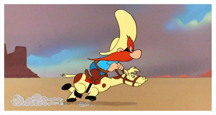 SAM ON POKE WB BUGGS BUNNY CARTOON STICKER