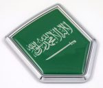 Saudi Arabia 3D Chrome Flag Crest Emblem Car Decal