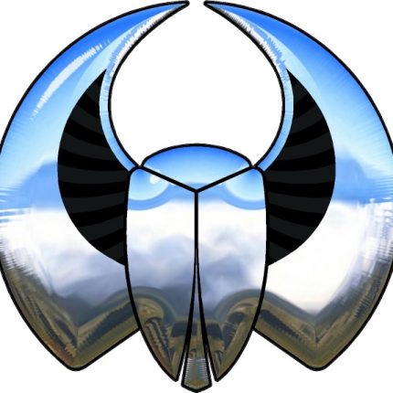 Scarab Decal Simulated 3D Chrome Sticker 05