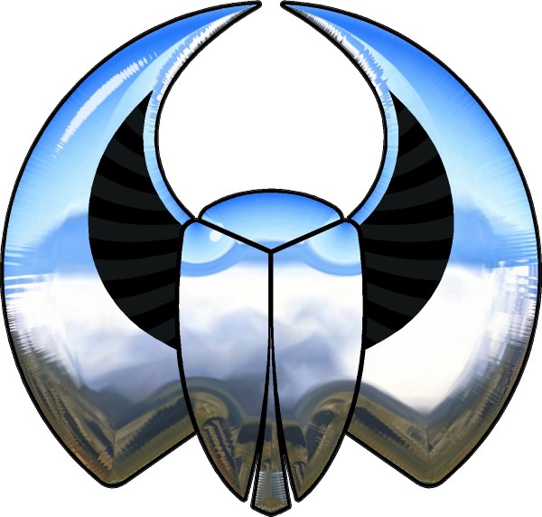 Scarab Decal Simulated 3D Chrome Sticker 05