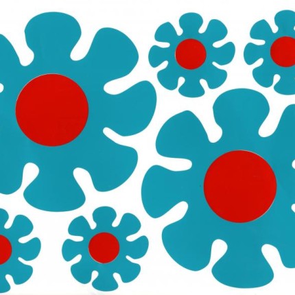 scooby Hippy motors austin power splodge flower car camper van sticker turquoise