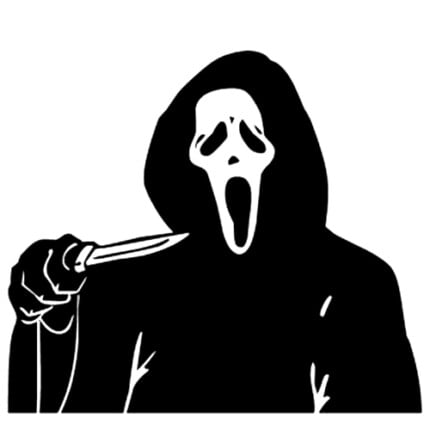 Scream Movie Killer with Mask Sticker - Pro Sport Stickers