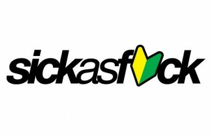 Sick as Fuck funny color auto sticker