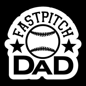 Softball Fast Pitch DAD Window Wall Sticker