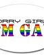 sorry girls im gay oval sticker