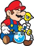 stoned mario sticker