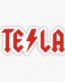tesla electric logo sticker
