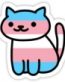 trans pride kitty sticke