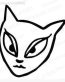 Alien Cat Head Sticker
