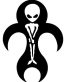 Alien Cross Diecut Vinyl Decal