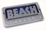 beach special edition adhesive chrome emblem