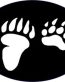 Bear Paw Oval Sticker