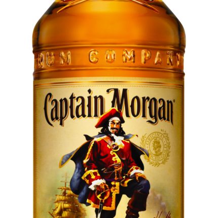 Captian Morgan Spiced Rum Gold Bottle Shaped Sticker