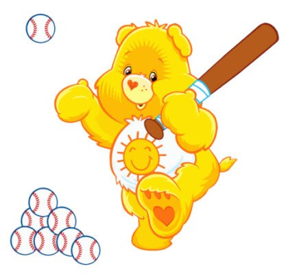 CARE BEAR Funshine Bear Sticker - YELLOW