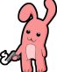 Cartoon Bunny with A Hand Gun Sticker