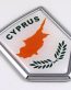 Cyprus 3D Adhesive Flag Crest Chrome Car Emblem