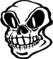 Die Cut Vinyl Skull Decal 4