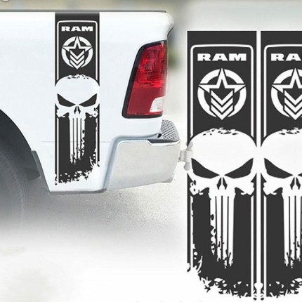 dodge_ram_punisher_star_decals_truck_vinyl_combp kit stickers