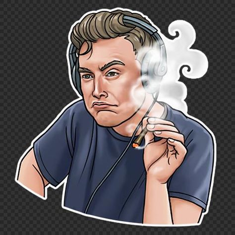 ELON BLUNT DRAWING STICKER