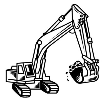 Excavator 2 funny auto decal