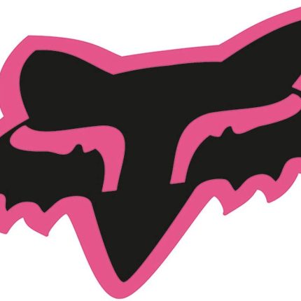 FOX HEAD PINK BLACK STICKER