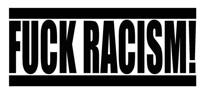 fuck racism bumper sticker