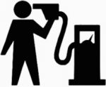 Gas Hose Head funny auto decal