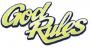 God Rules Gold Chrome Auto Emblem