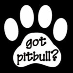 got pitbull paw print die cut decal