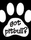 got pitbull paw print die cut decal