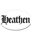 heathen oval sticker