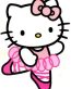 HELLO K PINK BALLET STICKER S