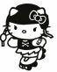 Hello K Roller Derby Car Girl Decal Vinyl Sticker
