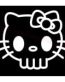 Kitty Kat Diecut Skull Decal