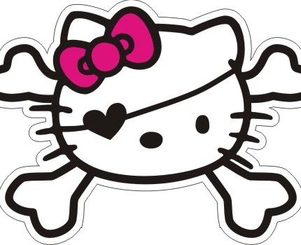 Kitty Kat Pirate Color Decal